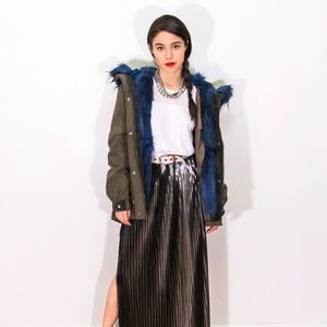 Faux fur lined parka